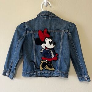 GAP Kids Blue Denim Jacket with Minnie Mouse